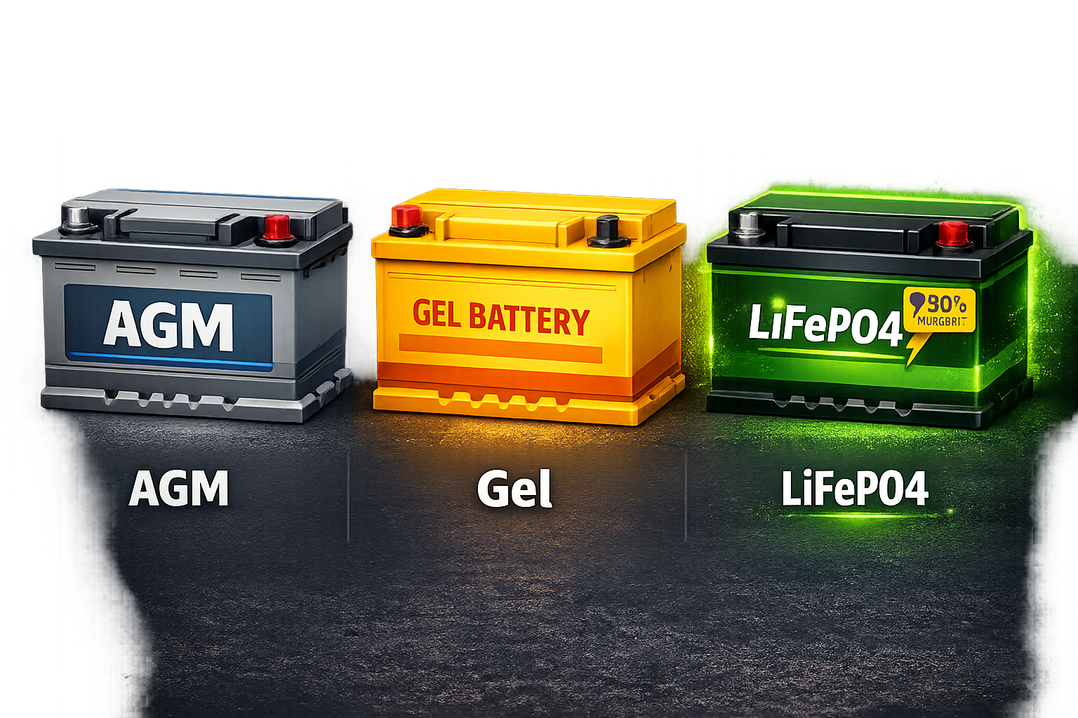Vergleich nutzbare Kapazität verschiedener Batterie-Typen
